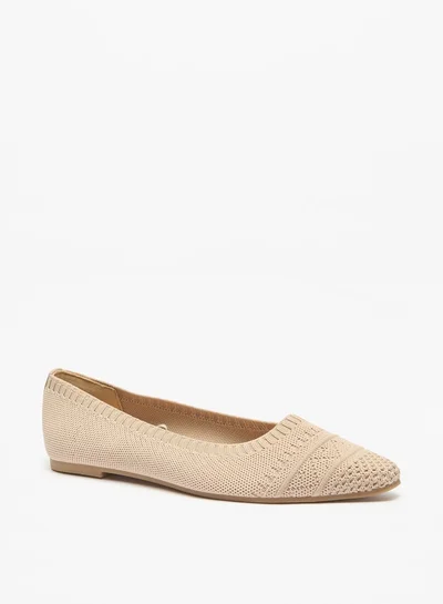 Flora Bella By Shoexpress Women's Textured Slip-On Ballerina Shoes