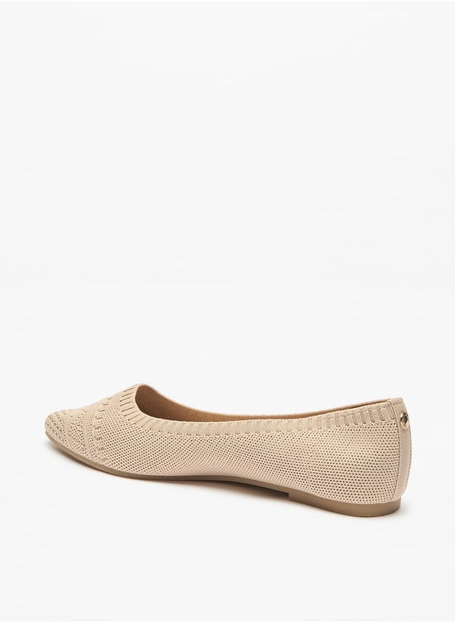 Flora Bella By Shoexpress Women's Textured Slip-On Ballerina Shoes  - Image 2