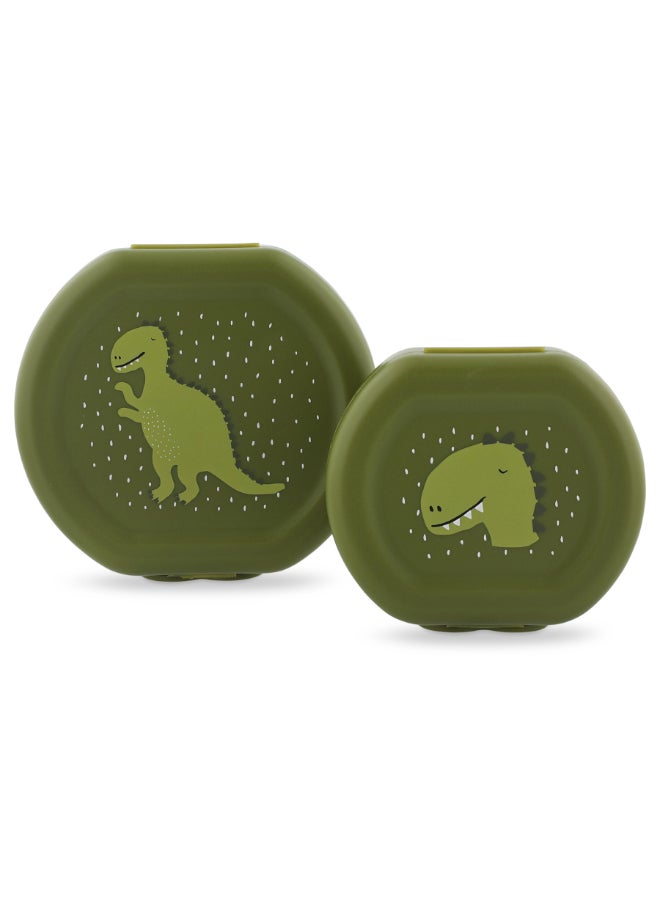 Trixie Snack Box With Clip - Set of 2 - Mr. Dino - Image 1