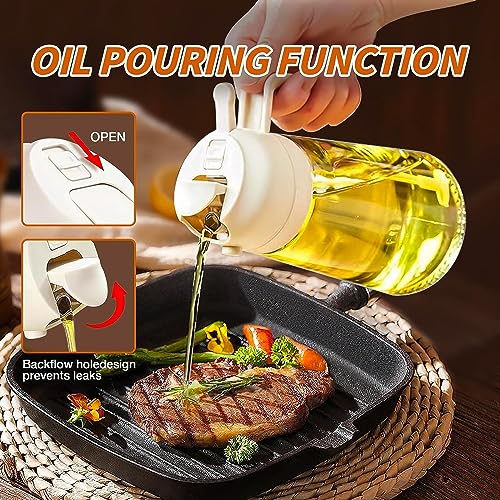 Birdline Oil Dispenser & Mist Spray Bottle|Leakproof Seasoning Bottle|Cooking Oil Container|Kitchen Oil Bottle 500 Ml Cooking,Baking,Kitchen,Bbq,Air Fryer,Salad,Frying,Baking. - Glass,Multicolor - Image 2