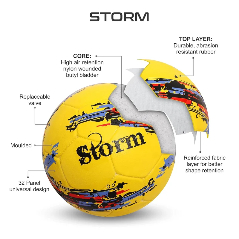 Nivia Nivia Storm Football - Size 5 (Yellow)
