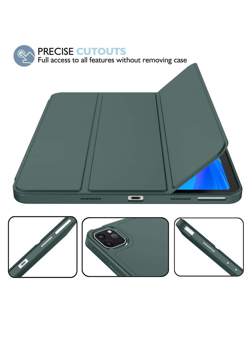DUSALA Flip Case for New iPad Pro 11-inch 2021 (3rd Gen) / 2020 (2nd Gen) /, Ultra Slim Smart Magnetic Back Cover for iPad Pro 11 2021/2020, Auto Wake/Sleep-With Pencil Holder - Image 3