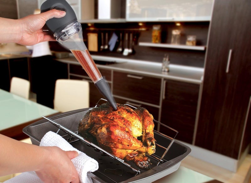 Dexas Fill-A-Baster Refillable Basting Bulb and Brush, Gray, GB3-432 - Image 1