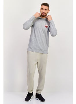 Hurley Men Sportwear Fit Long Sleeve Outdoor Hooded Sweatshirt, Grey  - Image 4