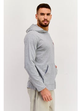 Hurley Men Sportwear Fit Long Sleeve Outdoor Hooded Sweatshirt, Grey  - Image 2