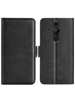 HuHa Case Cover For For Sony Xperia Pro-I Dual-side Magnetic Buckle Horizontal Flip Phone Leather Case with Holder & Card Slots & Wallet(Black) 