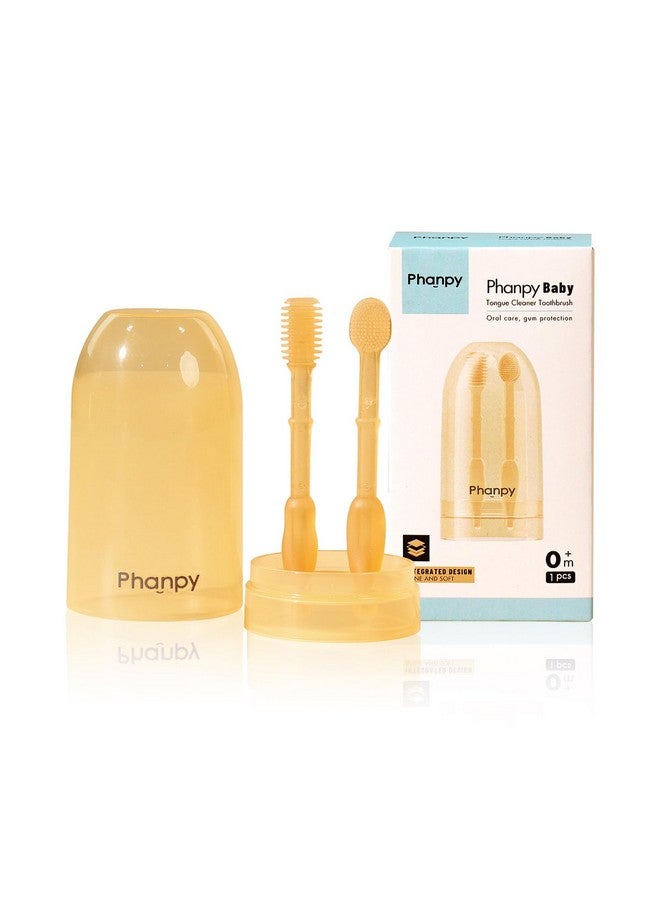 Phanpy Baby Toothbrush, Silicone Baby Tongue Cleaner Newborn, Infant Toothbrush 0-6 Months And 6 To 12 Months, Baby First Toothbrush, Oral Cleaner, Baby Mouth Cleaner - Image 1