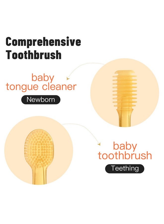 Phanpy Baby Toothbrush, Silicone Baby Tongue Cleaner Newborn, Infant Toothbrush 0-6 Months And 6 To 12 Months, Baby First Toothbrush, Oral Cleaner, Baby Mouth Cleaner - Image 2
