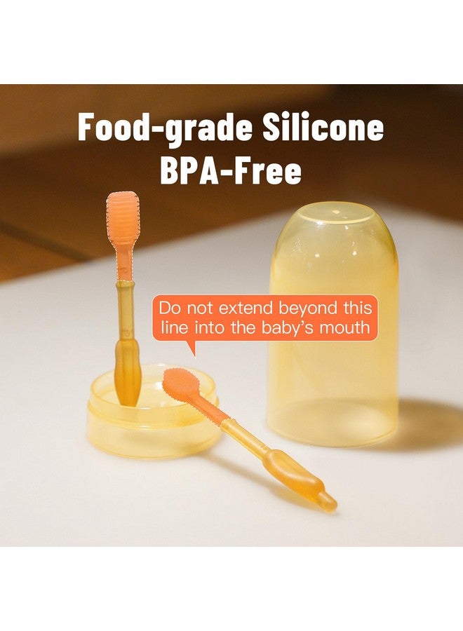 Phanpy Baby Toothbrush, Silicone Baby Tongue Cleaner Newborn, Infant Toothbrush 0-6 Months And 6 To 12 Months, Baby First Toothbrush, Oral Cleaner, Baby Mouth Cleaner - Image 5