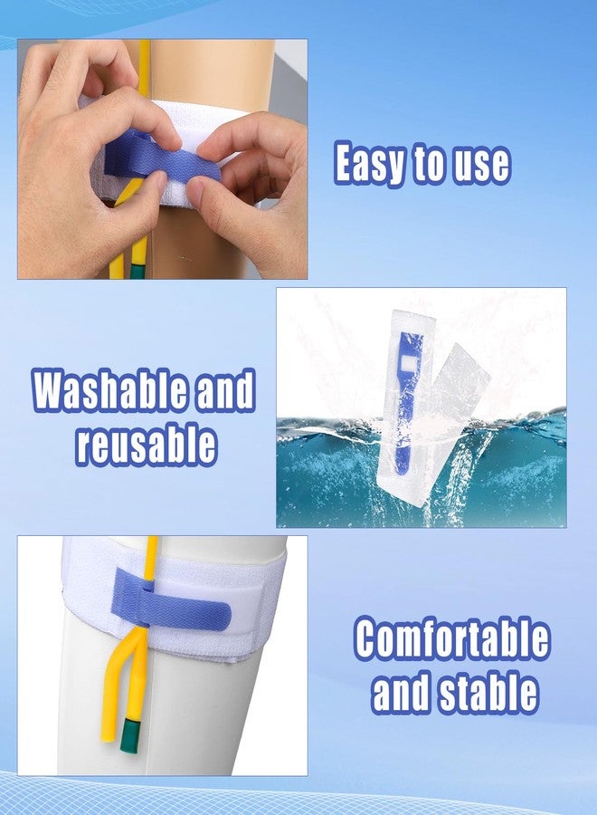 Fukaisu 2pcs Foley Catheter Leg Straps with Anti-Slip Nylon, 63x5cm/24.8x1.97in Polyester Urinary Catheter Holder for Secure Tube Stabilization and Comfortable Wear - Image 4