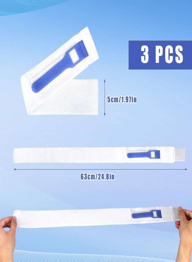 Fukaisu 2pcs Foley Catheter Leg Straps with Anti-Slip Nylon, 63x5cm/24.8x1.97in Polyester Urinary Catheter Holder for Secure Tube Stabilization and Comfortable Wear - Image 2