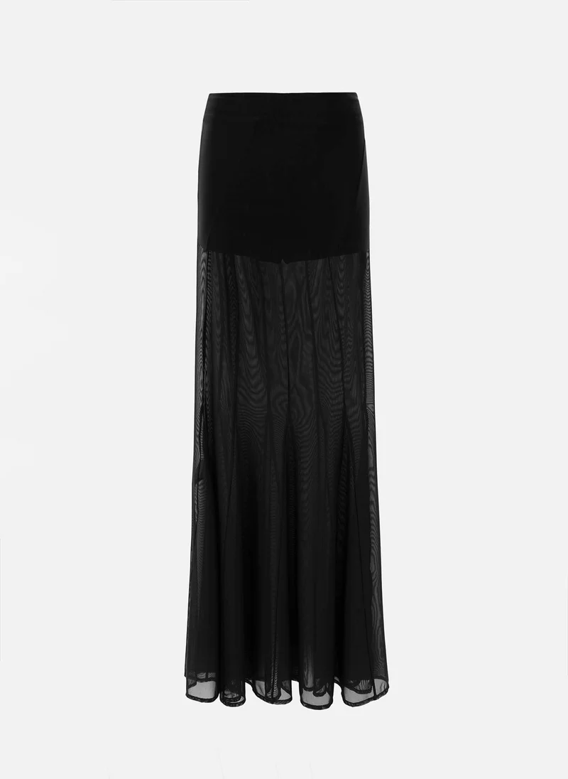 Lichi Semi-transparent maxi skirt