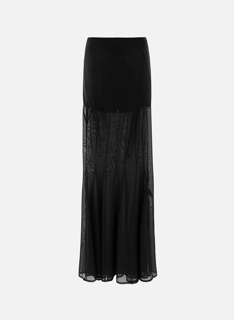 ليتشي تنورة ماكسي شبه شفافة