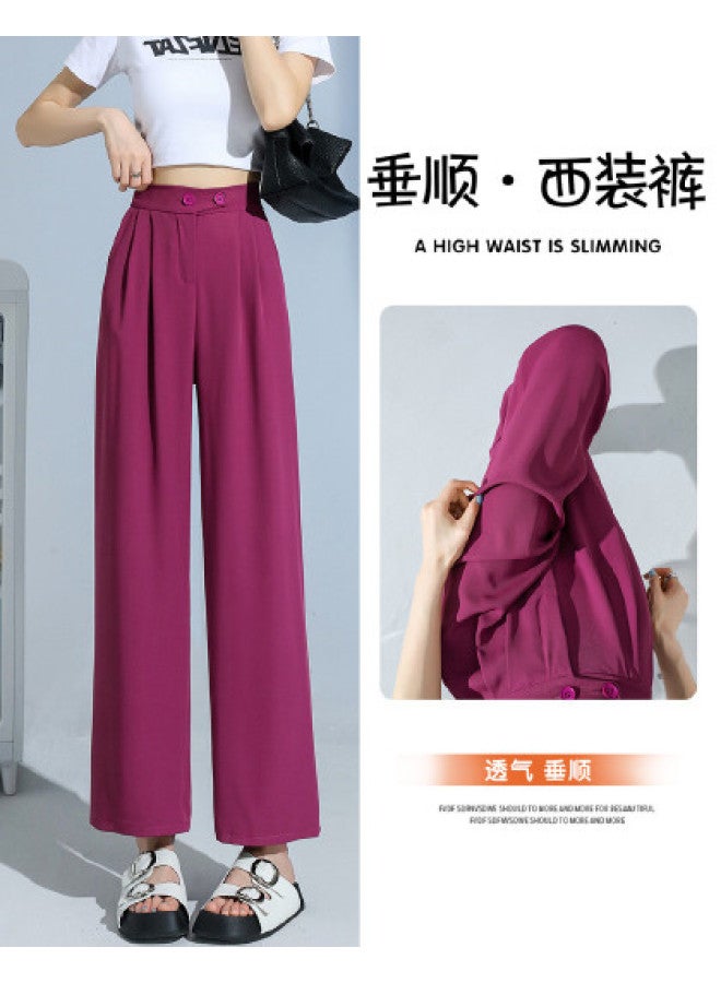 TonLion Women's Wide-leg Dress Pants Casual Trousers Loose Fit Office Pants Wide-leg Suit Pants - Image 1