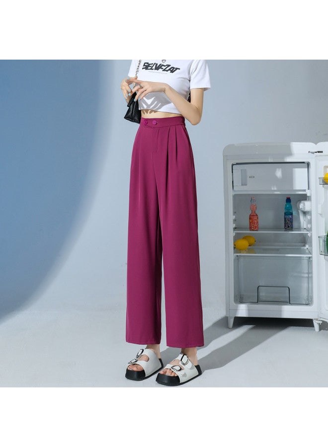TonLion Women's Wide-leg Dress Pants Casual Trousers Loose Fit Office Pants Wide-leg Suit Pants - Image 3