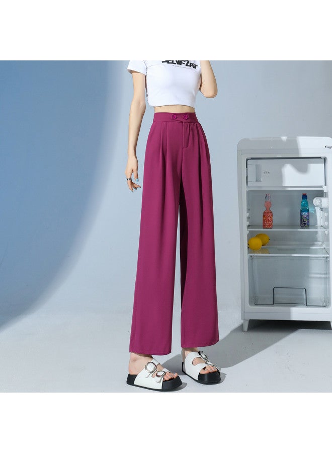 TonLion Women's Wide-leg Dress Pants Casual Trousers Loose Fit Office Pants Wide-leg Suit Pants - Image 5