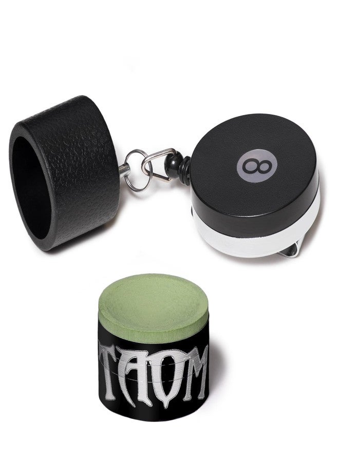 TAOM V10 Billiard Pool Cue Premium Chalk Green - with Retractable Chalk Holder - Image 1