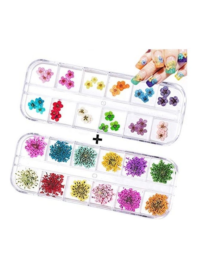 نيبمينينت مجموعة زهور مجففة للأظافر مكونة من 60 قطعة متعدد الألوان - Image 1