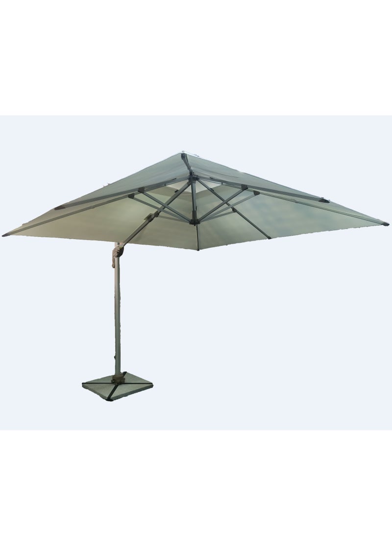 Oasis Casual 3*3M  Cream Aluminium Umbrella With 60KG Marble Base UM019C  - Image 1
