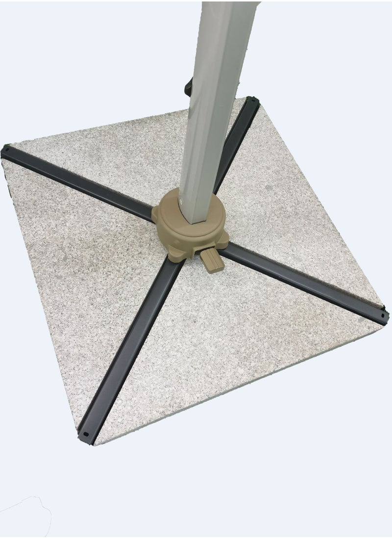 Oasis Casual 3*3M  Cream Aluminium Umbrella With 60KG Marble Base UM019C  - Image 4