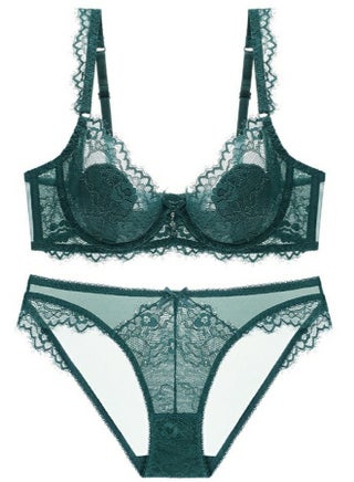 Comfy Ultra Thin Cup Lace Bra And Panty Set Dark Green - pzsku/Z8720B5865A9522C2C082Z/45/_/1667541799/6d5c2443-06c5-4e9a-b634-ce7f24ee5600