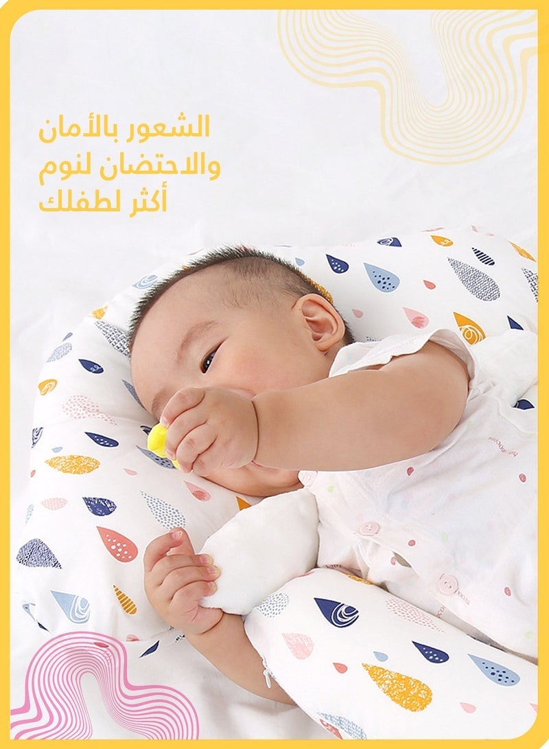 Adjustable Baby Head Shaping Pillow, Soft, Ergonomic Neck u0026 Body Support Pillow for Infants, Anti-Startle, Portable u0026 Washable - Image 5