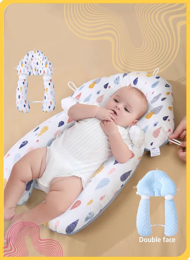Adjustable Baby Head Shaping Pillow, Soft, Ergonomic Neck u0026 Body Support Pillow for Infants, Anti-Startle, Portable u0026 Washable - Image 2