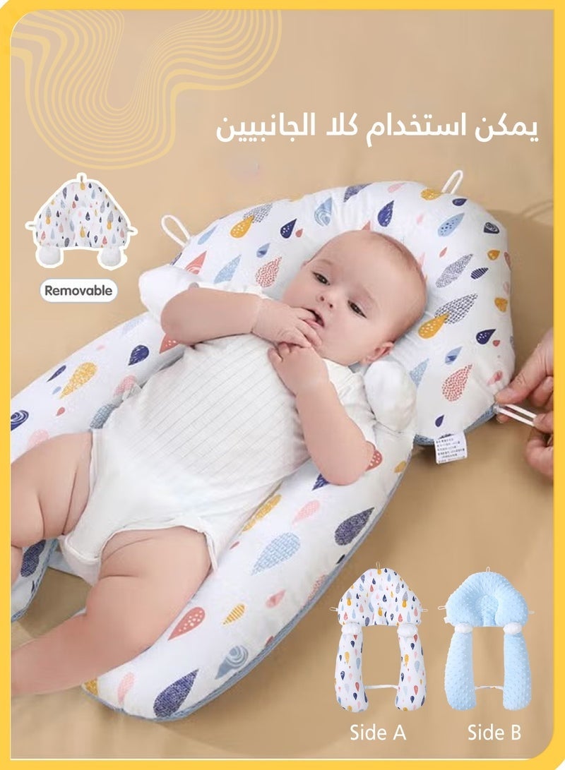 Adjustable Baby Head Shaping Pillow, Soft, Ergonomic Neck u0026 Body Support Pillow for Infants, Anti-Startle, Portable u0026 Washable - Image 4