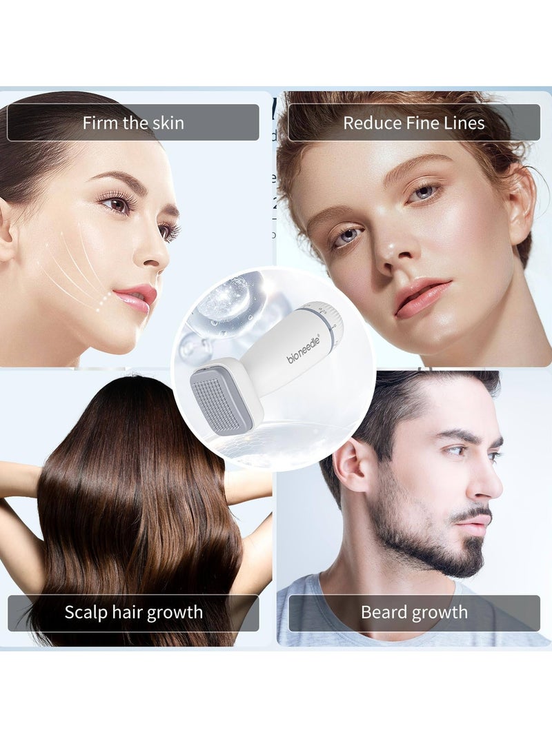 bio needle Derma Stamp 120 Adjustable pin Dial Derma stamp Professional Microneedling Pen for Women and Men for Hair Growth Skin Care Beard Growth Stainless Steel Micro Needling Derma Stamp 0 to 2 - Image 3