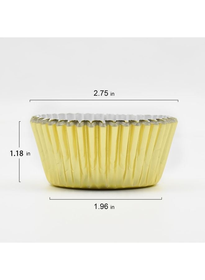 هومستر 200 قطعة غولد فويل كيك بطانة كؤوس الخبز العادية حقائب الكعك الورقية - Image 3