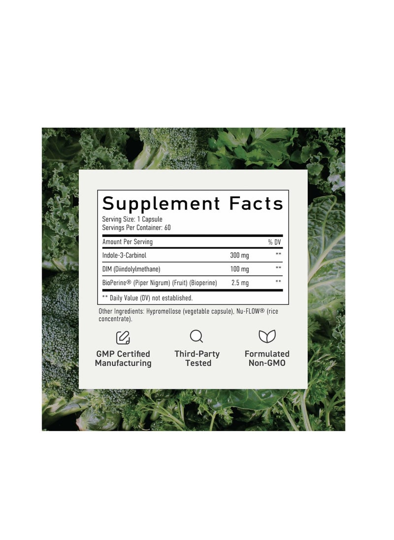 SMNutrition - DIM + 13C supports Hormone Balance 60 Capsules - Image 1