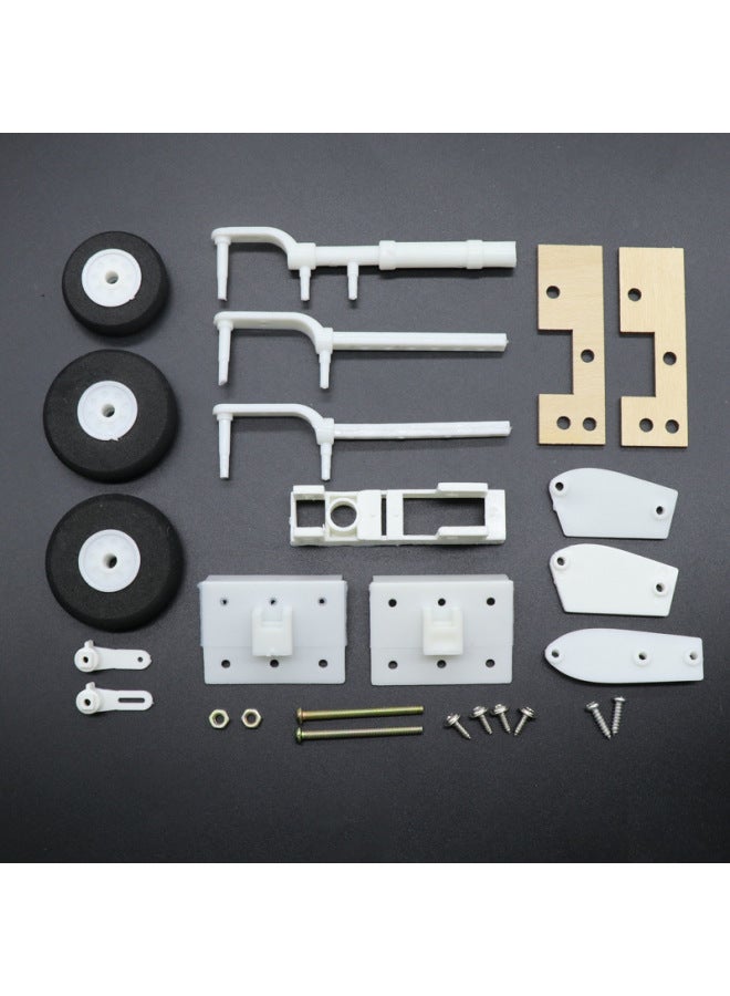 Drop-resistant Landing Gear Susu27 Aircraft Model Aircraft Accessories Remote Control Aircraft KT Light Aircraft Model Fixed Wing Landing Gear-Color:Plastic Landing Gear  - Image 2