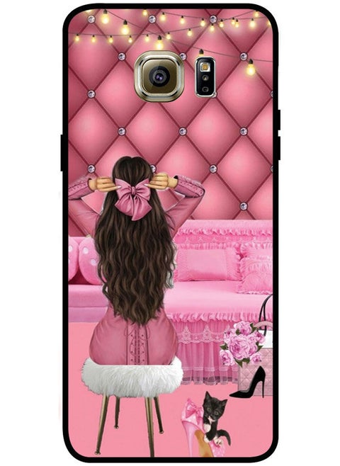 Protective Case Cover For Samsung Galaxy S6 Edge Plus Smart Series Printed Protective Case Cover for Samsung S6 Edge Plus Girl Backside View