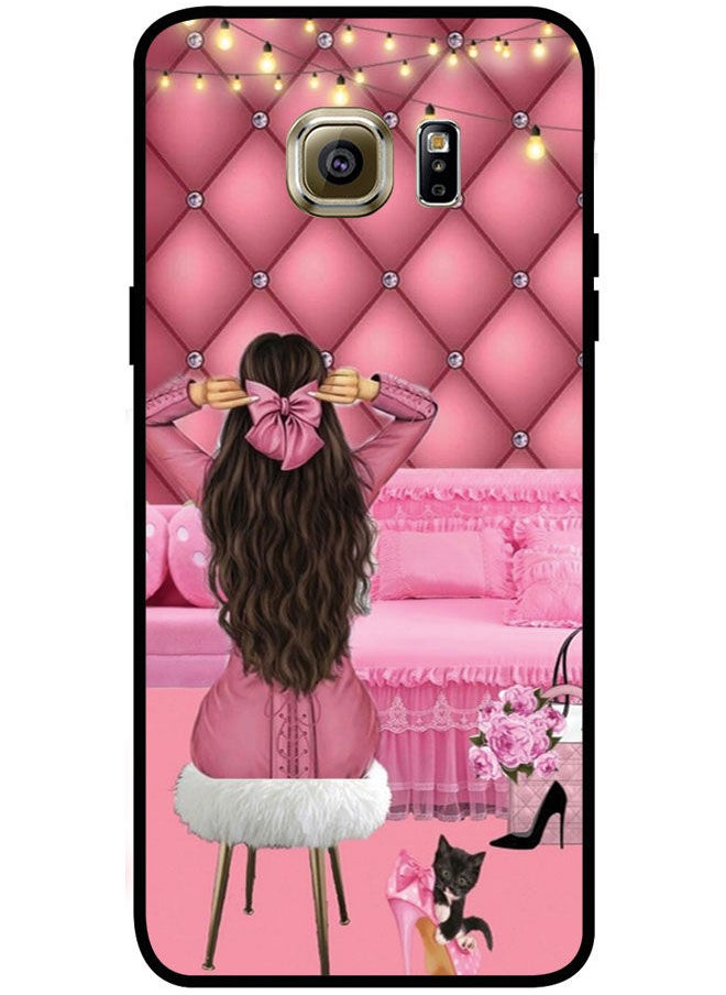 EYE CATCH - Protective Case Cover For Samsung Galaxy S6 Edge Plus Smart Series Printed Protective Case Cover for Samsung S6 Edge Plus Girl Backside View - Image 1
