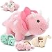 Karister 176in Pink Dinosaur Toys for Girls Mommy Dinosaur Stuffed Animal with 3 Baby Dino PlushTriceratops Stegosaurus and DiplodocusSmall Dino Plushies for Girls and BoysGifts for Kids - Image 4
