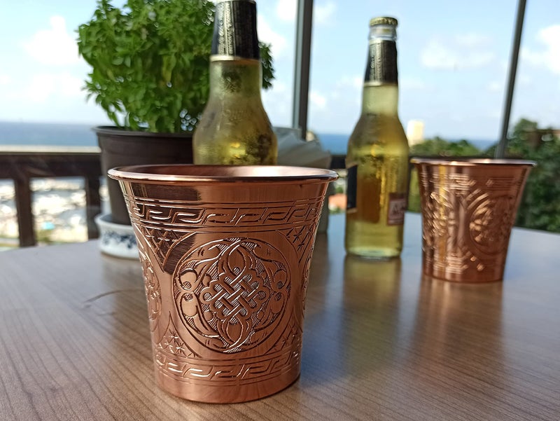 DEDE Copper - CC Series (15 oz) - Handcrafted Super Heavy Weight Drinking Cups or Serving Cold Beverages and Cocktail Mugs, Handmade Unlined Uncoated Pure Solid Copper Tumblers (Engraved) - Image 4