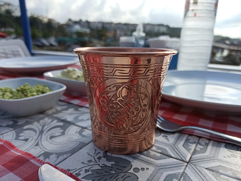 DEDE Copper - CC Series (15 oz) - Handcrafted Super Heavy Weight Drinking Cups or Serving Cold Beverages and Cocktail Mugs, Handmade Unlined Uncoated Pure Solid Copper Tumblers (Engraved) - Image 5