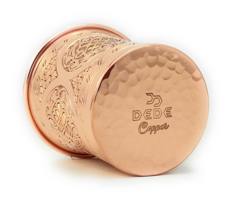 DEDE Copper - CC Series (15 oz) - Handcrafted Super Heavy Weight Drinking Cups or Serving Cold Beverages and Cocktail Mugs, Handmade Unlined Uncoated Pure Solid Copper Tumblers (Engraved) - Image 3