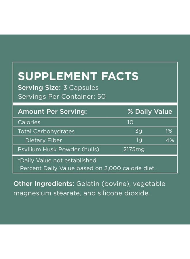 PURE FOR MEN Daily Psyllium Husk Fiber Supplement by Pure for Men & Pure for Her | Digestive Regularity & Gut Health Support | Soluble Fiber Powder, 2,175mg Per Serving | 150 Capsules - Image 4