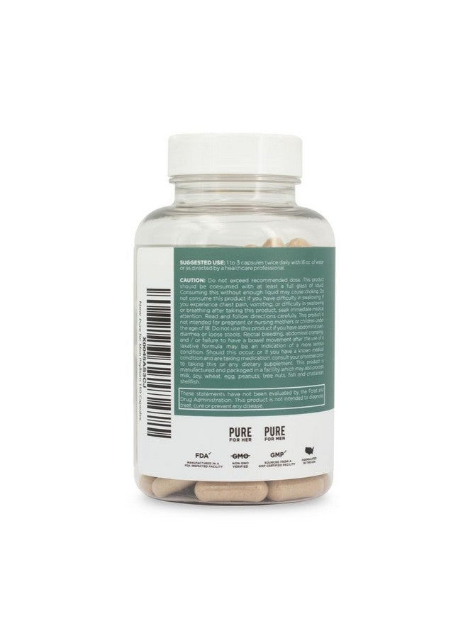 PURE FOR MEN Daily Psyllium Husk Fiber Supplement by Pure for Men & Pure for Her | Digestive Regularity & Gut Health Support | Soluble Fiber Powder, 2,175mg Per Serving | 150 Capsules - Image 3