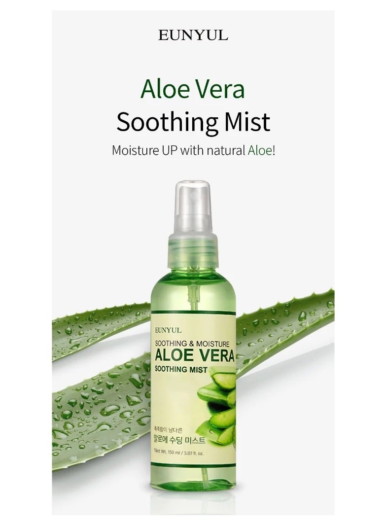 EUNYUL Aloe Vera Soothing Mist 150ml | Hydrating & Calming Skin Toner Face Mist Spray - Image 1