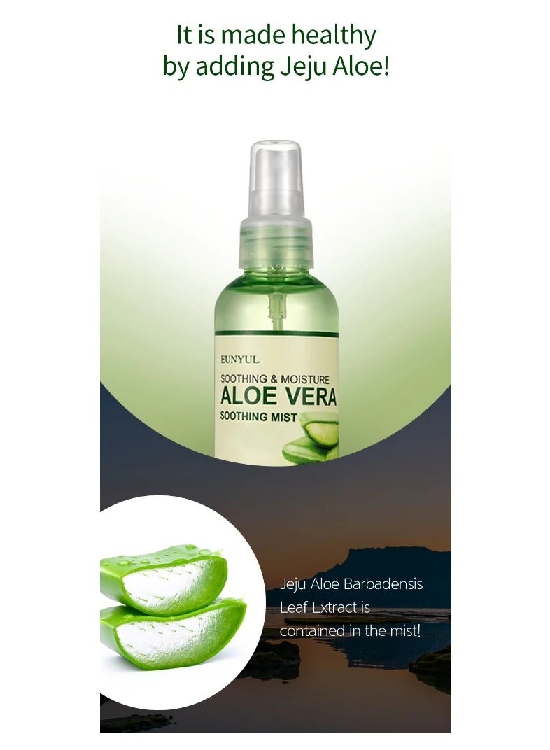 EUNYUL Aloe Vera Soothing Mist 150ml | Hydrating & Calming Skin Toner Face Mist Spray - Image 3