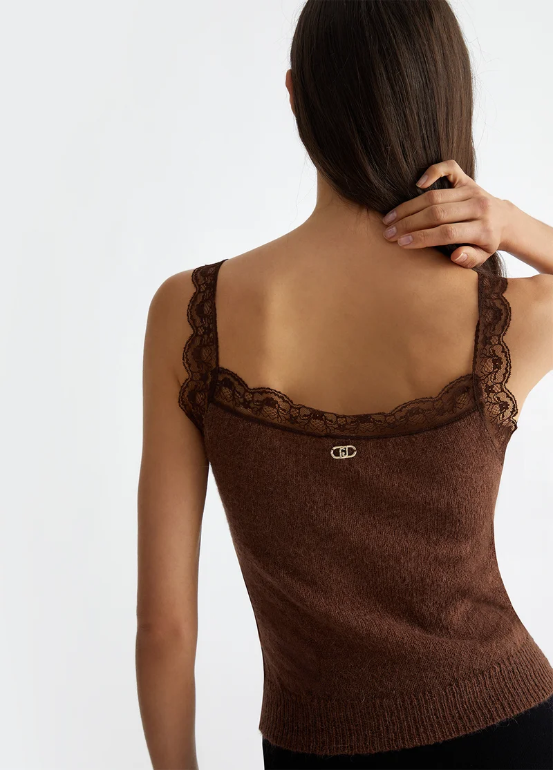 Liu Jo Knit top with lace