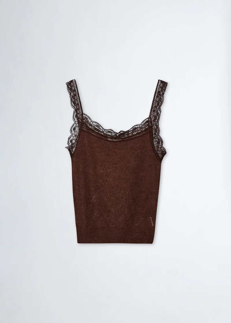 Liu Jo Knit top with lace