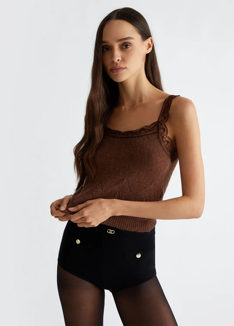 Liu Jo Knit top with lace