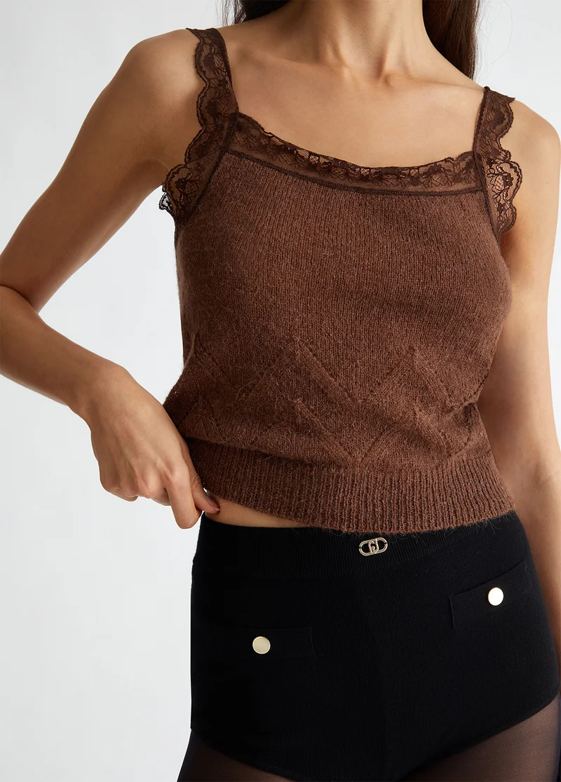 Liu Jo Knit top with lace