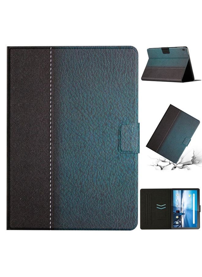 HuHa - Case Cover For Lenovo Tab M10 X605F X505 Stitching Solid Color Smart Leather Tablet Case Green - Image 1