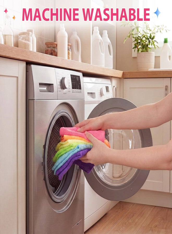 Yiyiring 48 Pcs Kitchen Sponges and Microfiber Cleaning Cloth Set 24 Non-Scratch Compressed Cellulose Sponge 24 Absorbent Microfiber Dish Rag Reusable Multicolored Wash Supplies for Home Kitchen Car - Image 5