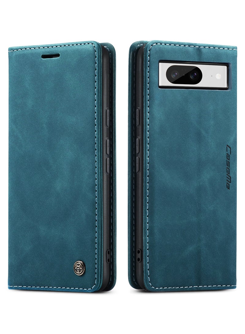 CaseMe Google Pixel 7 Case Wallet, for Google Pixel 7 Wallet Case Book Folding Flip Folio Case with Magnetic Kickstand Card Slots Protective Cover - Green - Image 2