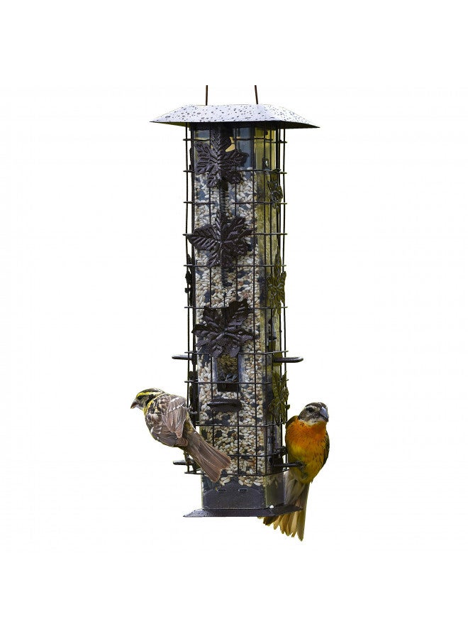 Perky-Pet 336-1SR Squirrel-Be-Gone Bird Feeder, 2LB Squirrel Proof Outdoor Wild Bird Feeder with Weight-Activated Perches - Image 1
